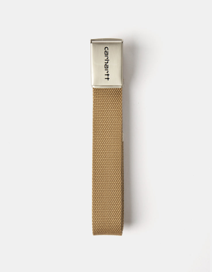 Carhartt WIP Chrome Clip Web Belt - Leather