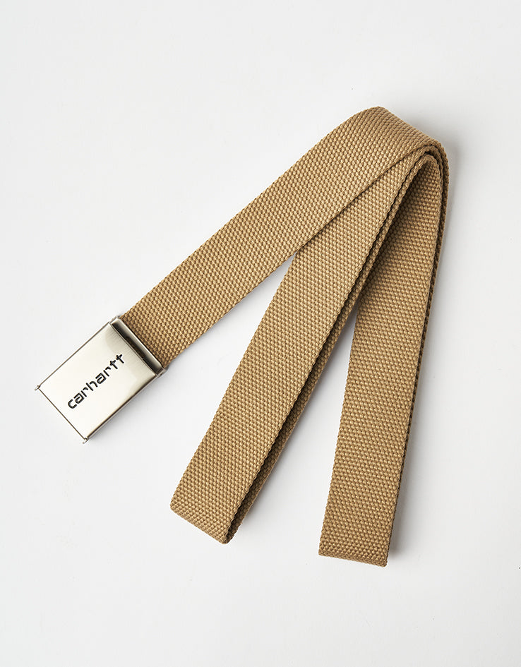 Carhartt WIP Chrome Clip Web Belt - Leather