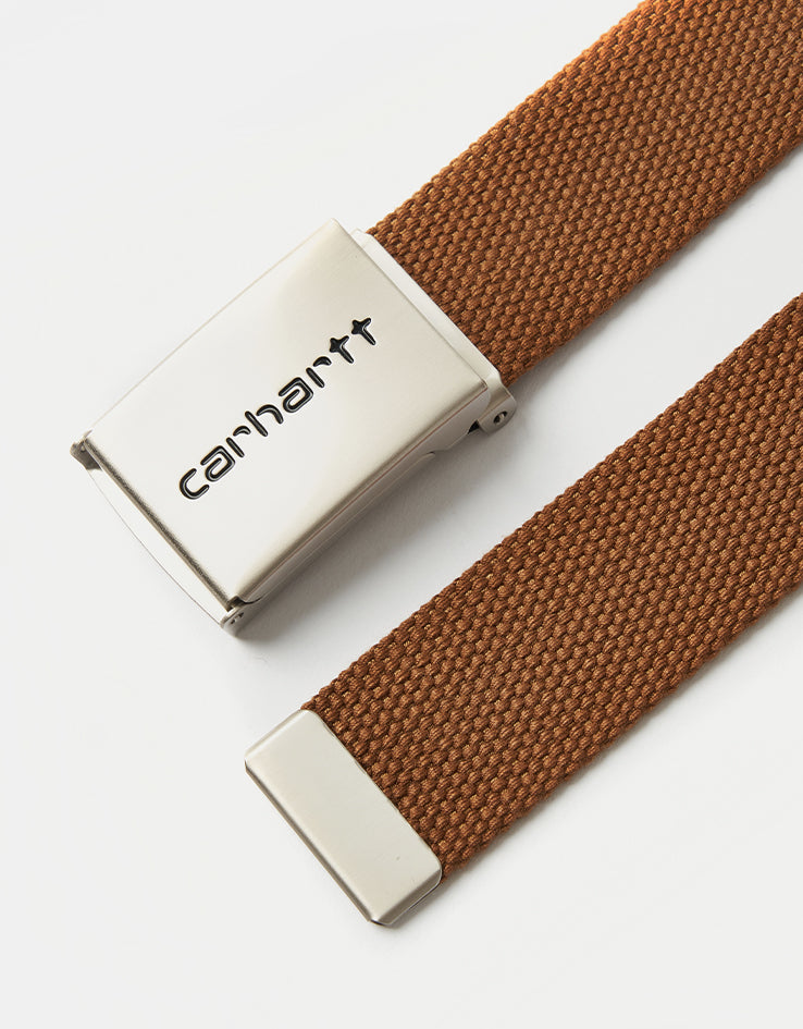 Carhartt WIP Chrome Clip Web Belt - Hamilton Brown