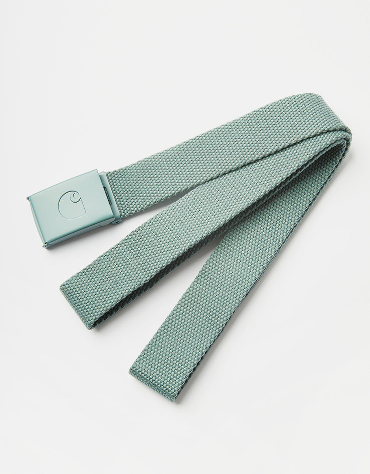 Carhartt WIP C-Logo Tonal Web Belt - Silver Pine/White