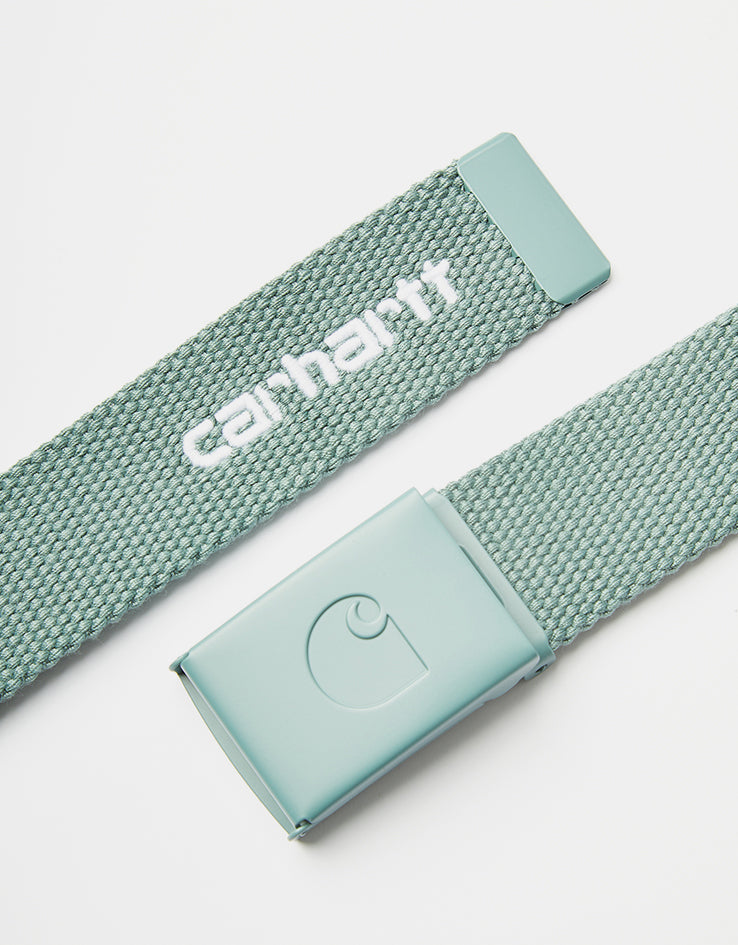 Carhartt WIP C-Logo Tonal Web Belt - Silver Pine/White