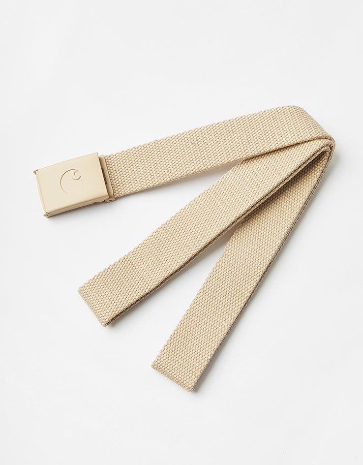 Carhartt WIP C-Logo Tonal Web Belt - Fleur de Sel/White