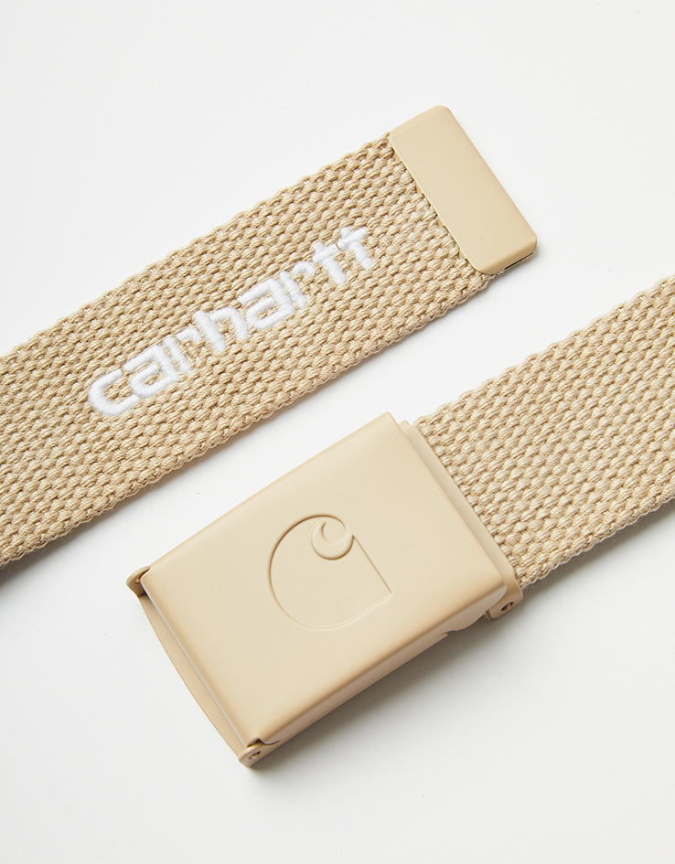 Carhartt WIP C-Logo Tonal Web Belt - Fleur de Sel/White