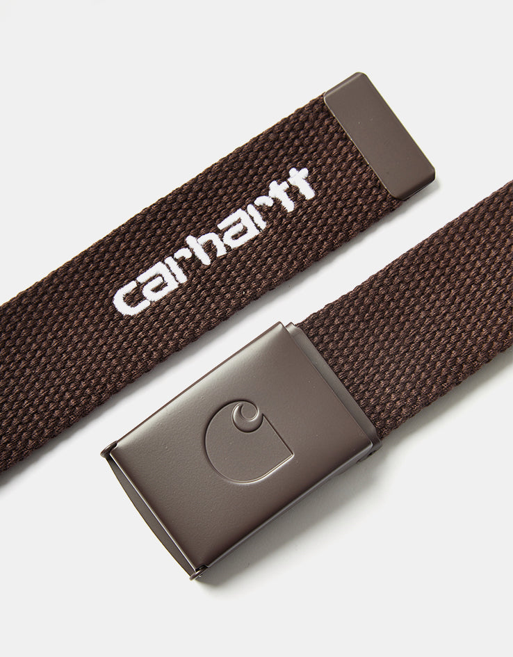 Carhartt WIP C-Logo Tonal Web Belt - Palisander/White