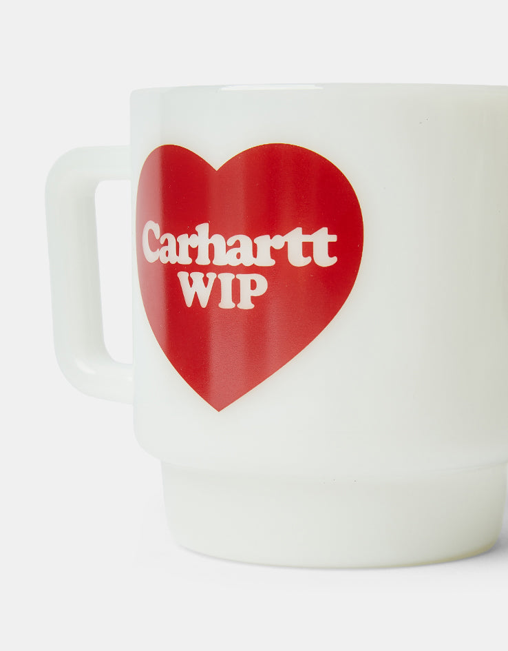 Carhartt WIP Heart Glass Mug - White