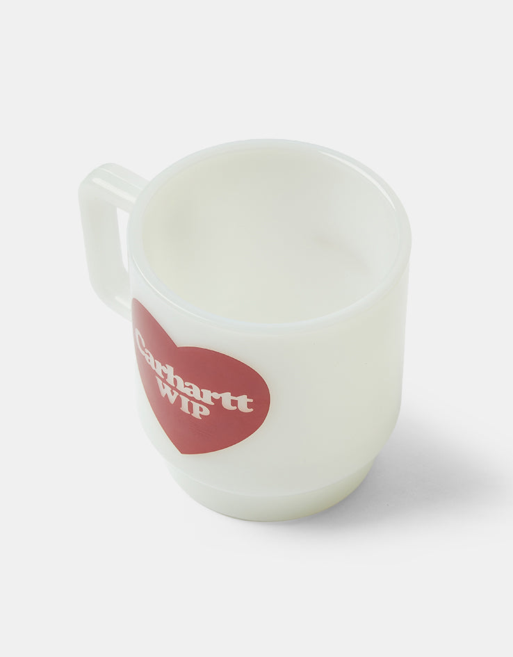 Carhartt WIP Heart Glass Mug - White
