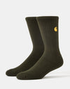 Carhartt WIP Chase Socks - Olive/Gold