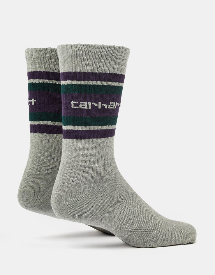 Carhartt WIP Connors Socks - Grey Heather/Lakers/Dark Fir