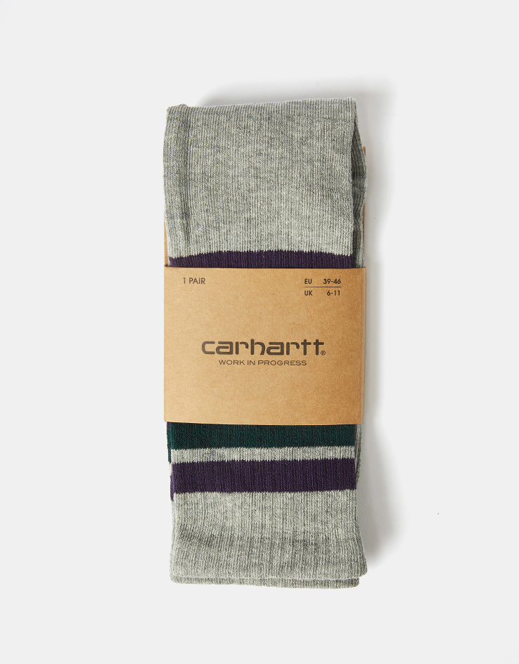 Carhartt WIP Connors Socks - Grey Heather/Lakers/Dark Fir