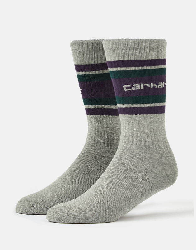 Carhartt WIP Connors Socks - Grey Heather/Lakers/Dark Fir