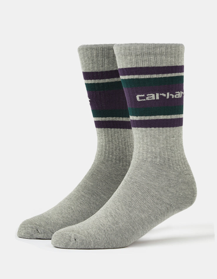Carhartt WIP Connors Socks - Grey Heather/Lakers/Dark Fir