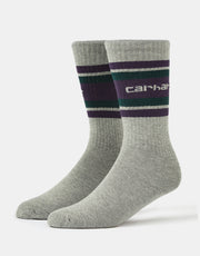 Carhartt WIP Connors Socks - Grey Heather/Lakers/Dark Fir
