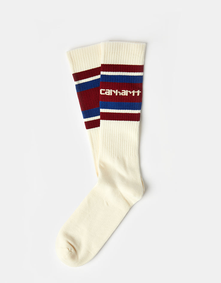 Carhartt WIP Connors Socks - Natural/Scarlet/Wolfsbane