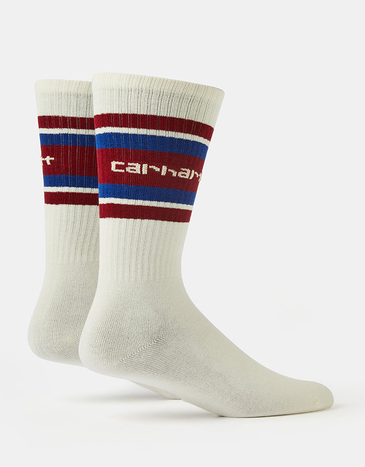 Carhartt WIP Connors Socks - Natural/Scarlet/Wolfsbane