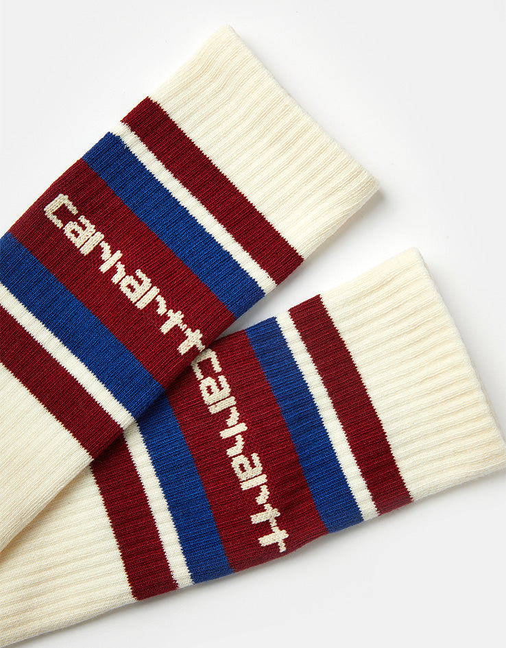 Carhartt WIP Connors Socks - Natural/Scarlet/Wolfsbane