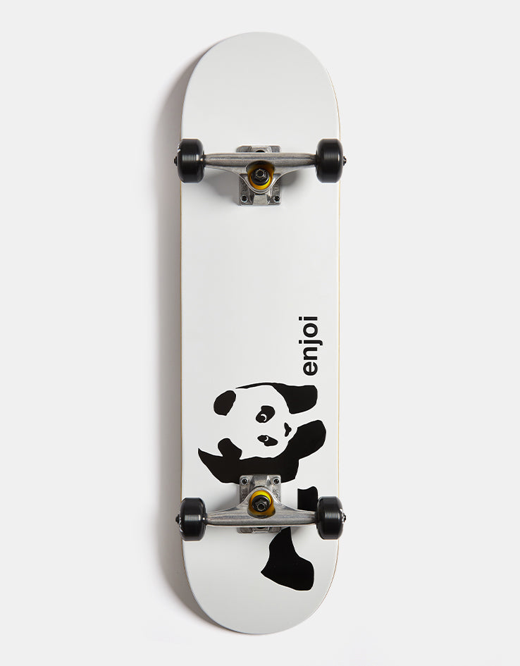 Enjoi Whitey Panda Complete Skateboard - White/Black-Black Wheels