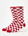 Vans Checkerboard Crew Socks - Red/White Check
