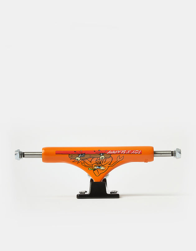 Slappy x Toy Machine ST1 Hollow Skateboard Trucks - Orange/Black (Pair)