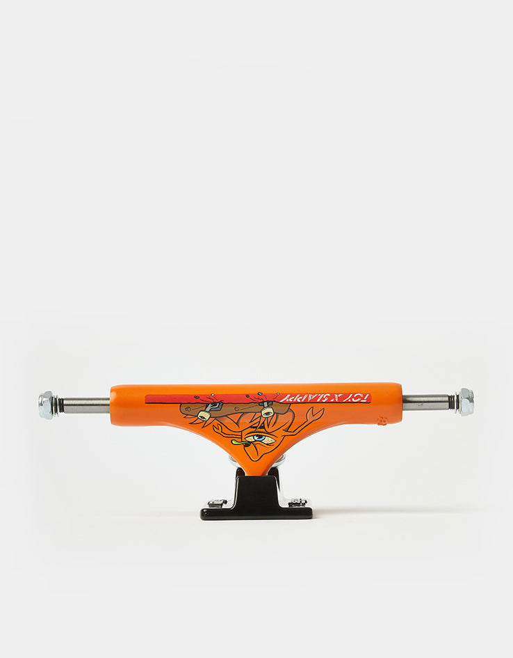 Slappy x Toy Machine ST1 Hollow Skateboard Trucks - Orange/Black (Pair)