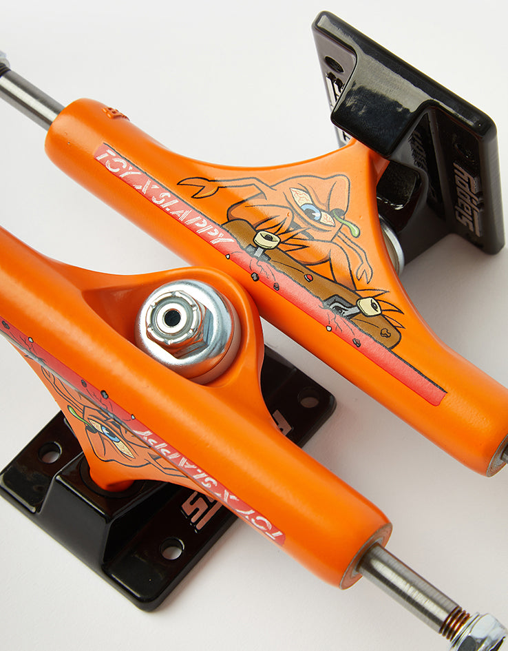 Slappy x Toy Machine ST1 Hollow Skateboard Trucks - Orange/Black (Pair)
