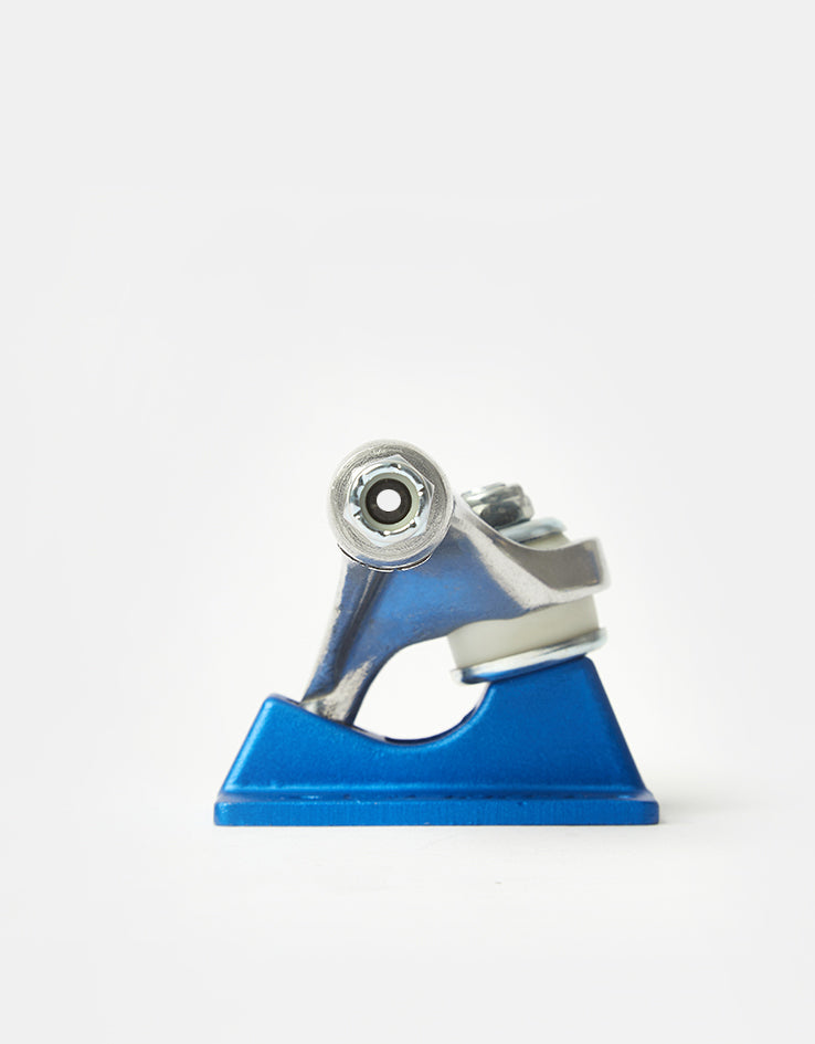 Slappy ST1 Hollow Lights Skateboard Trucks - Polished/Blue (Pair)