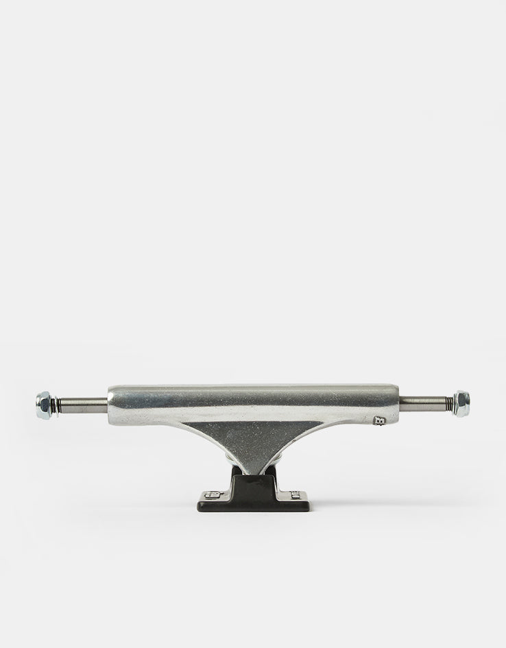 Slappy ST1 Hollow Low Profile Skateboard Trucks - Polished/Black (Pair)