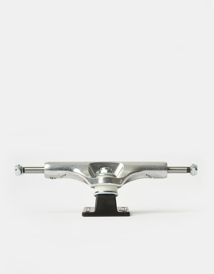 Slappy ST1 Hollow Low Profile Skateboard Trucks - Polished/Black (Pair)