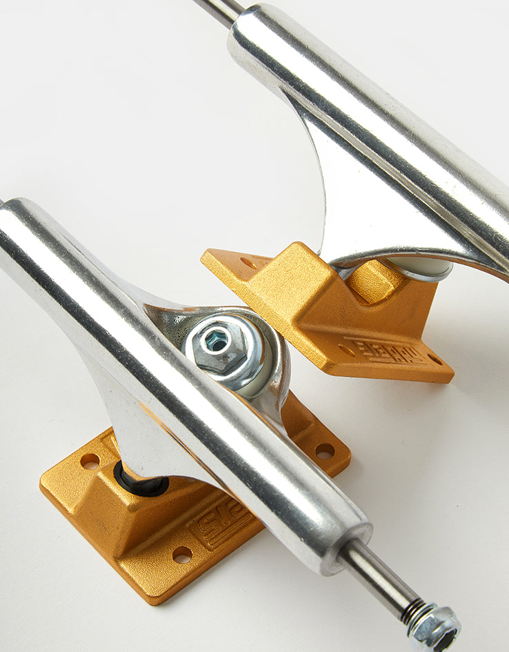 Slappy ST1 Inverted Hollow Lights Skateboard Trucks - Polished/Gold (Pair)