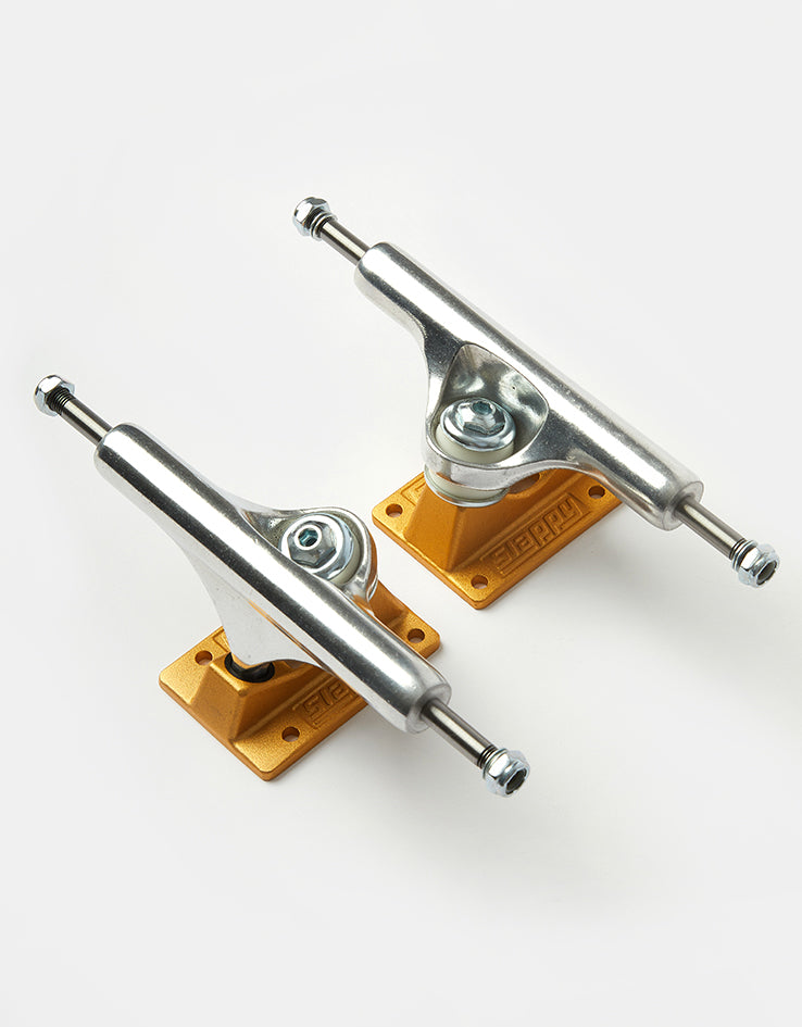 Slappy ST1 Inverted Hollow Lights Skateboard Trucks - Polished/Gold (Pair)