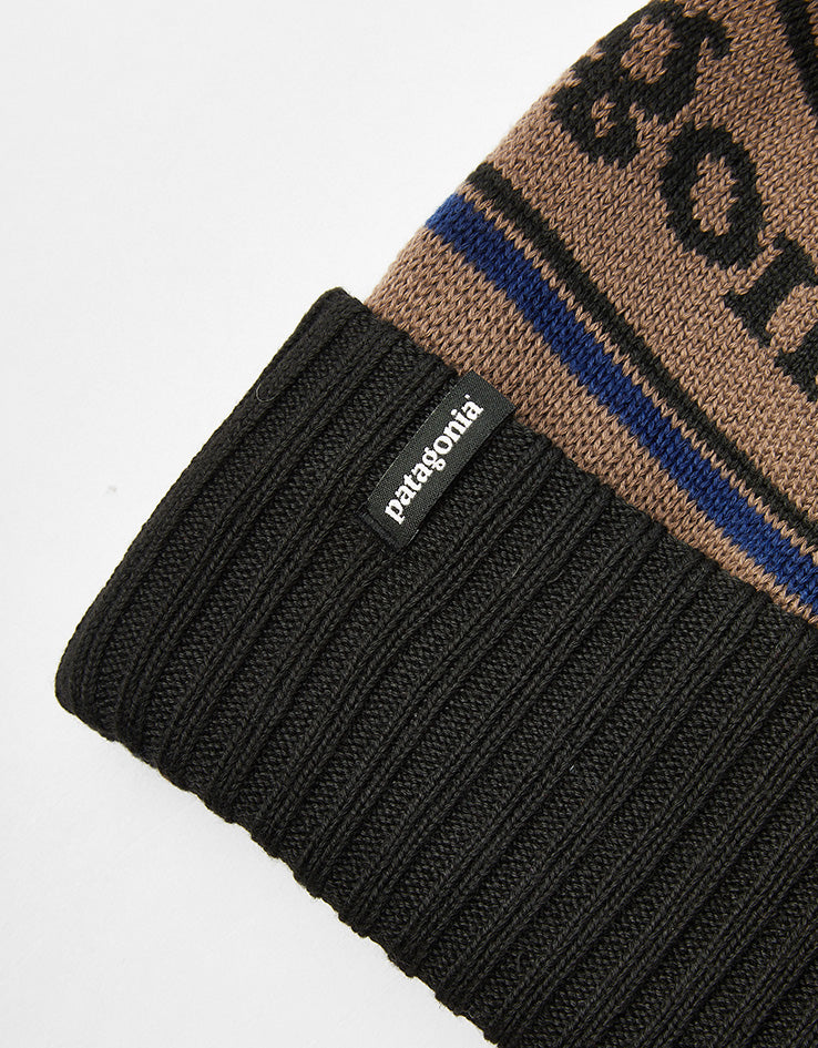 Patagonia Powder Town Beanie - Park Stripe/Marlow Brown