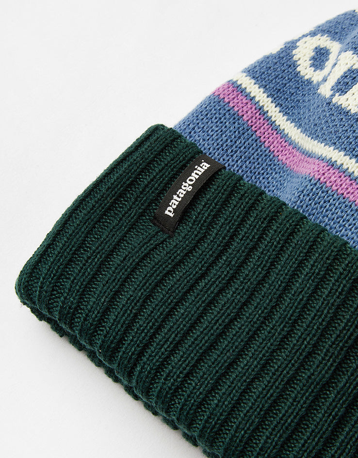Patagonia Powder Town Beanie - Park Stripe/Barnacle Blue