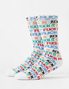 HUF Fuck It Flyer Crew Socks - White