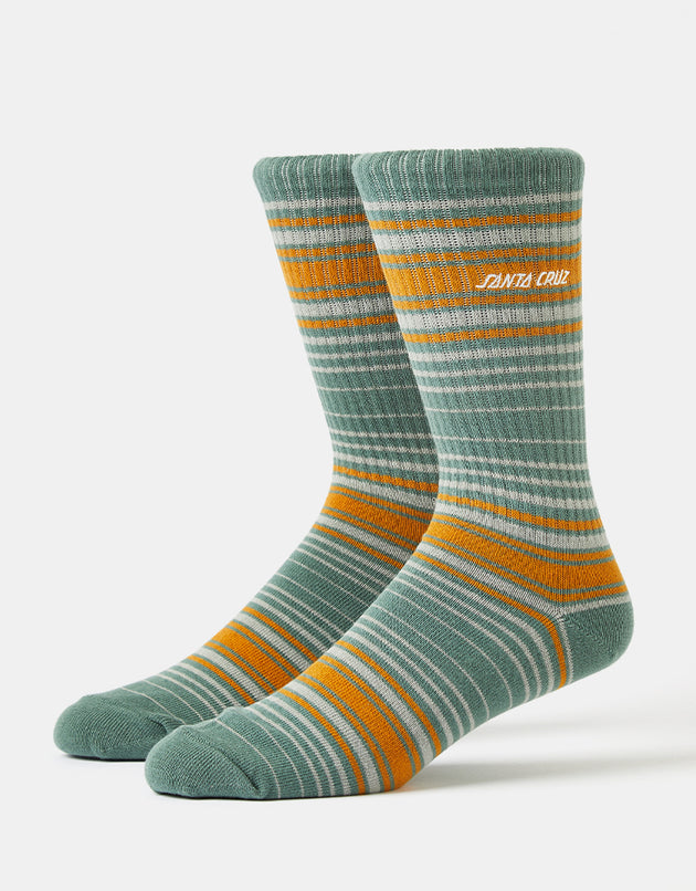 Santa Cruz Classic Strip Stripe Socks - Moon Rock Stripe
