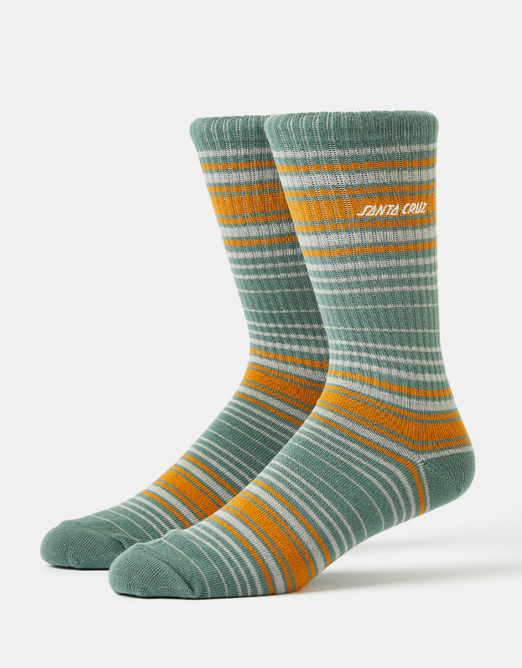 Santa Cruz Classic Strip Stripe Socks - Moon Rock Stripe