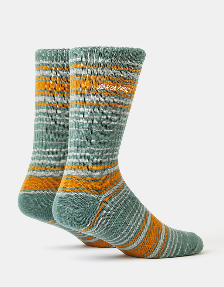 Santa Cruz Classic Strip Stripe Socks - Moon Rock Stripe