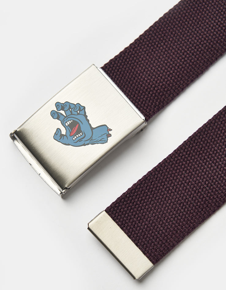 Santa Cruz Screaming Mini Hand Web Belt - Dark Cherry