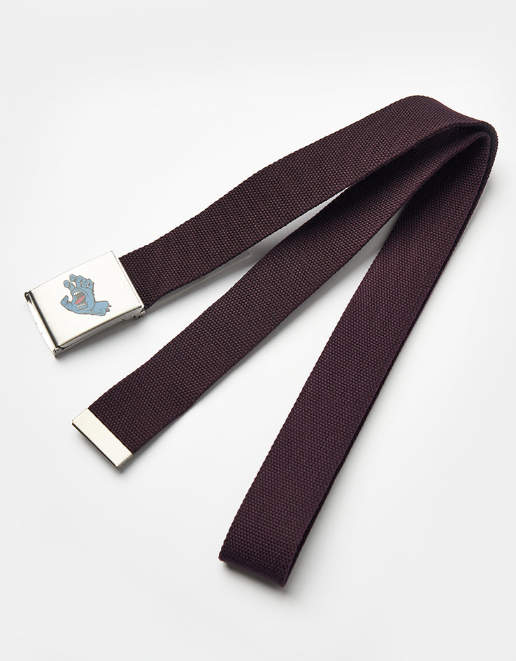 Santa Cruz Screaming Mini Hand Web Belt - Dark Cherry
