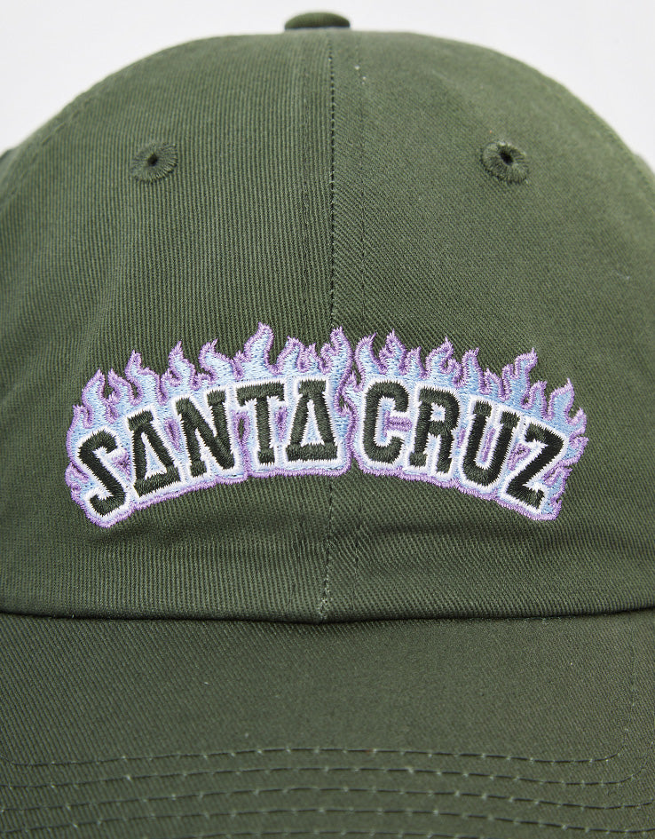 Santa Cruz Burnt Collegiate Cap - Dark Moss