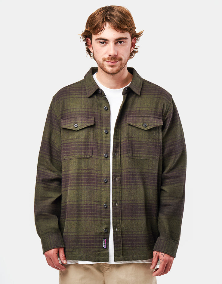 Patagonia Fjord L/S Flannel Shirt - Cascade: Basin Green