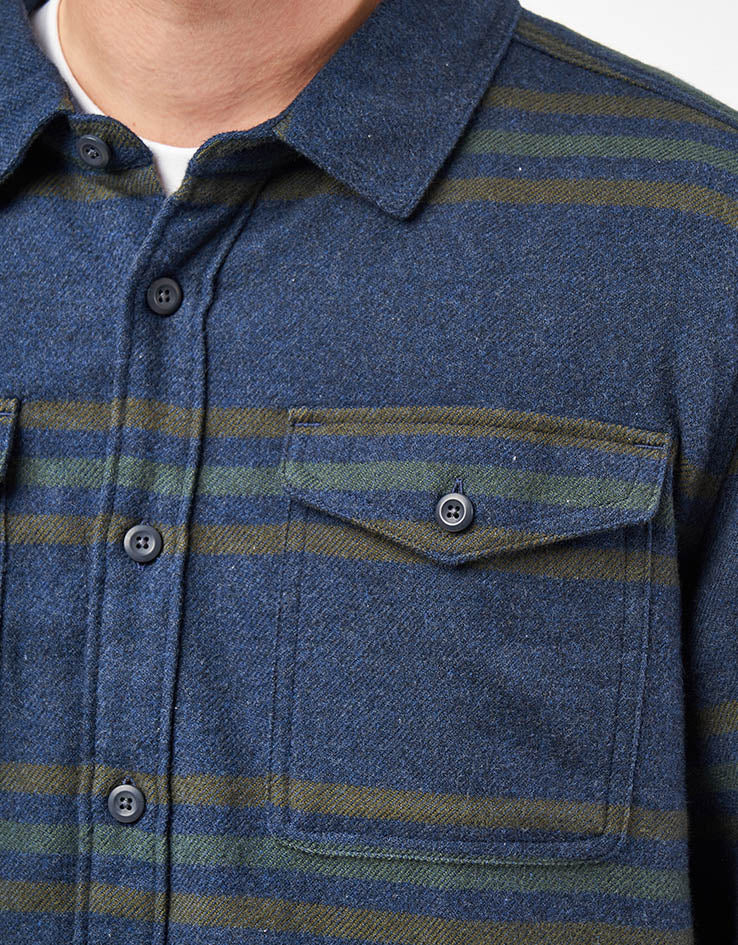 Patagonia Fjord L/S Flannel Shirt - Treelined: Smolder Blue