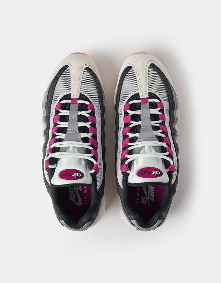 Nike SB Air Max 95 Skate Shoes - Summit White/Cactus Flower-Photon Dust