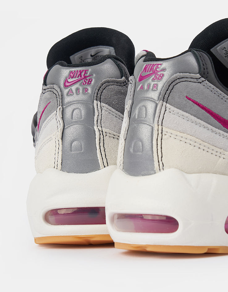 Nike SB Air Max 95 Skate Shoes - Summit White/Cactus Flower-Photon