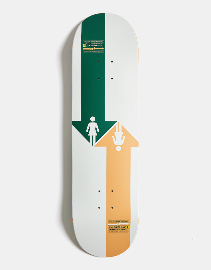 Girl McCrank Khaki to Shacky OG 'DD TWIN TIP' G069 Skateboard Deck - 8.25"