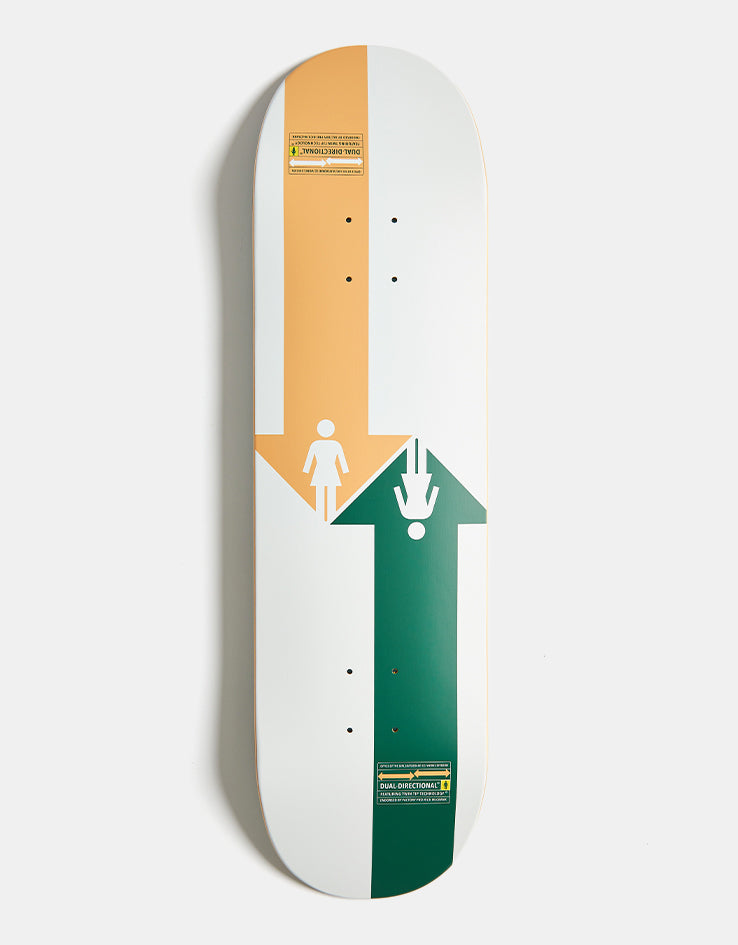 Girl McCrank Khaki to Shacky OG 'DD TWIN TIP' G096 Skateboard Deck - 8.5"