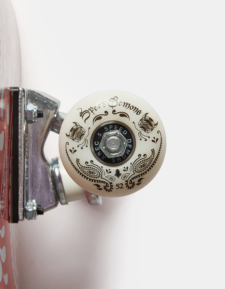 Speed Demons Bandana Complete Skateboard - Red/White