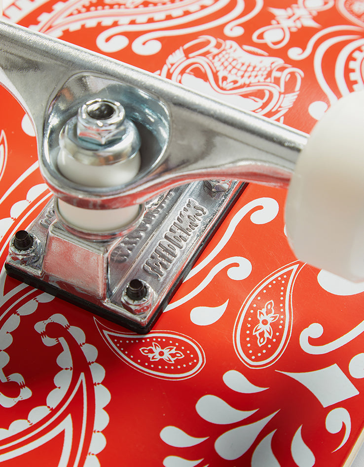 Speed Demons Bandana Complete Skateboard - Red/White