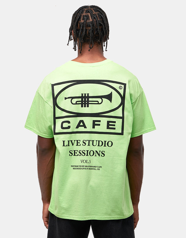 Skateboard Cafe 45 T-Shirt - Lime/Black