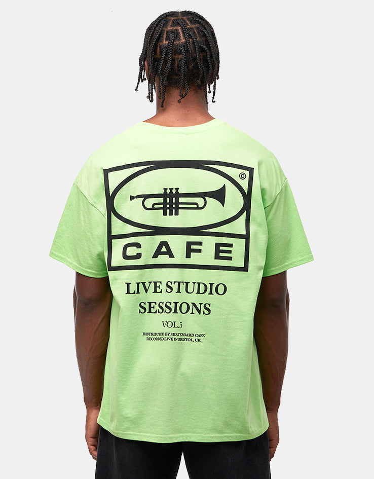 Skateboard Cafe 45 T-Shirt - Lime/Black