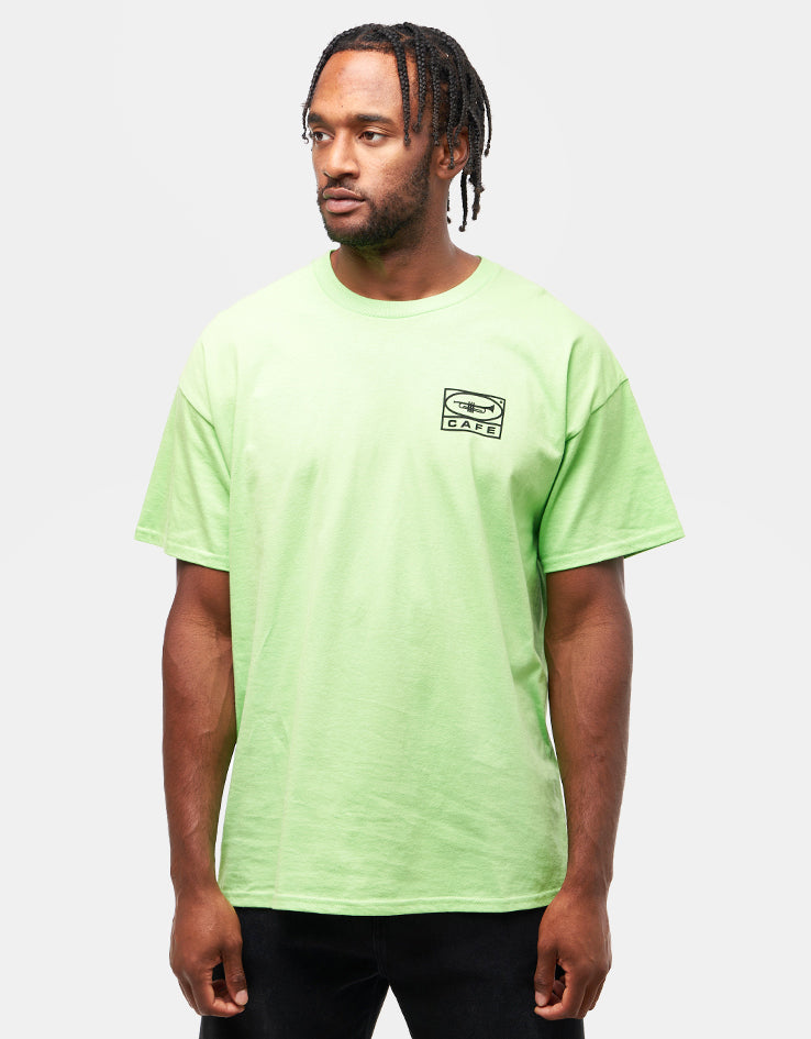Skateboard Cafe 45 T-Shirt - Lime/Black