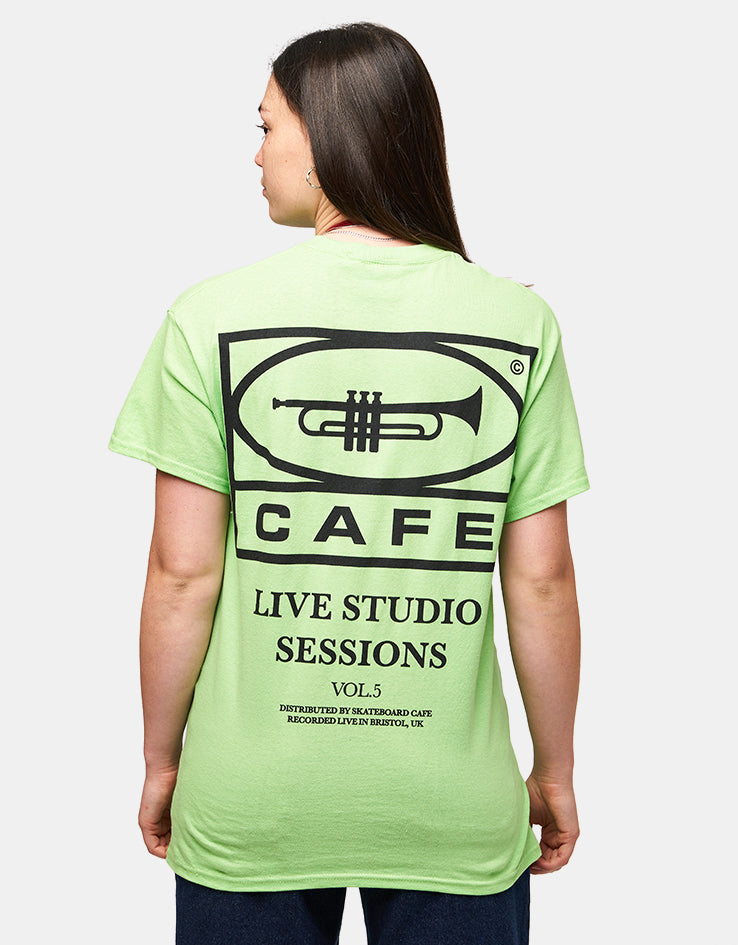 Skateboard Cafe 45 T-Shirt - Lime/Black